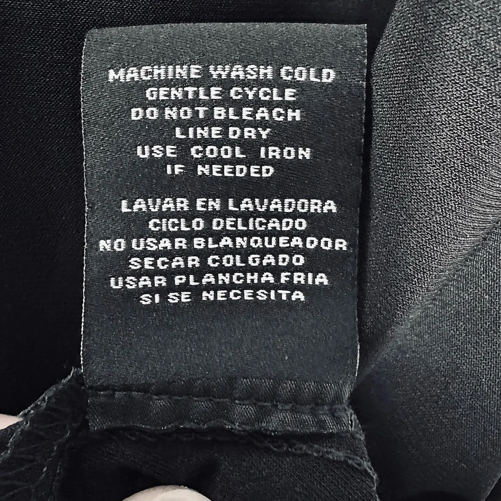 Chetta B Dress Black with White Polka Dot Accents Tie Waist Half Sleeve - Picture 10 of 10